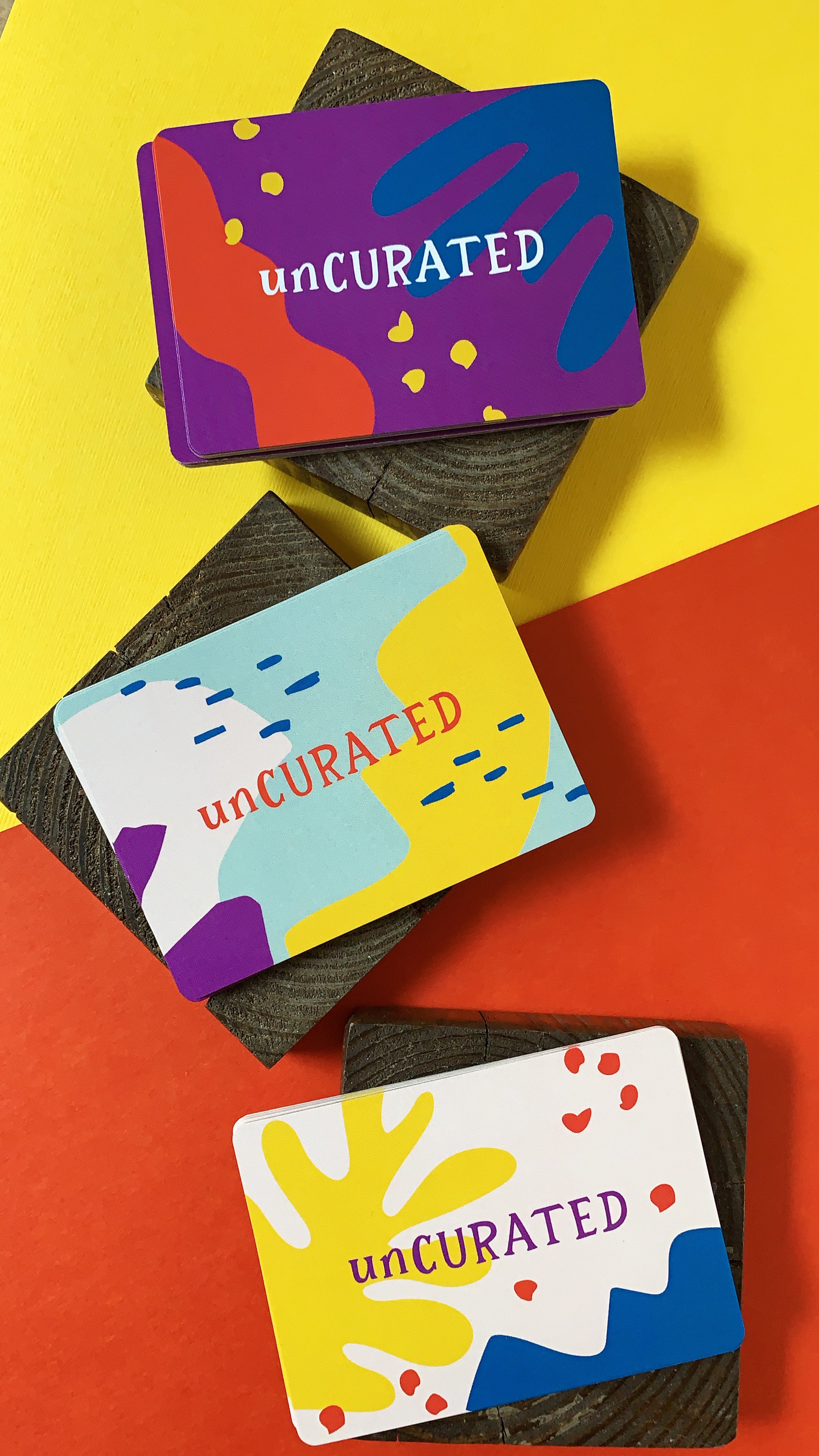 unCURATED - the card game that sparks meaningful conversations, connection, and emotional well-being, dinner party game for adults
